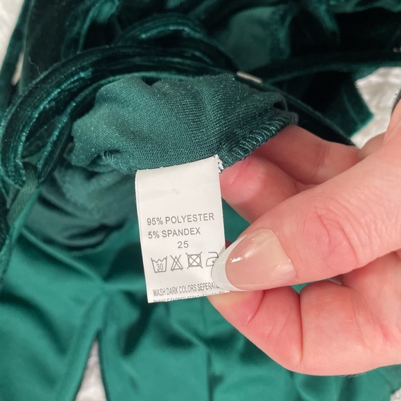 Fairy Whimsigoth Grunge Sabrina Carpenter Velvet Corset Bustier Green Bodysuit M - Picture 14 of 14